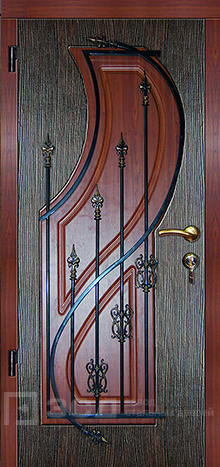Фото «Дверь с ковкой №8»